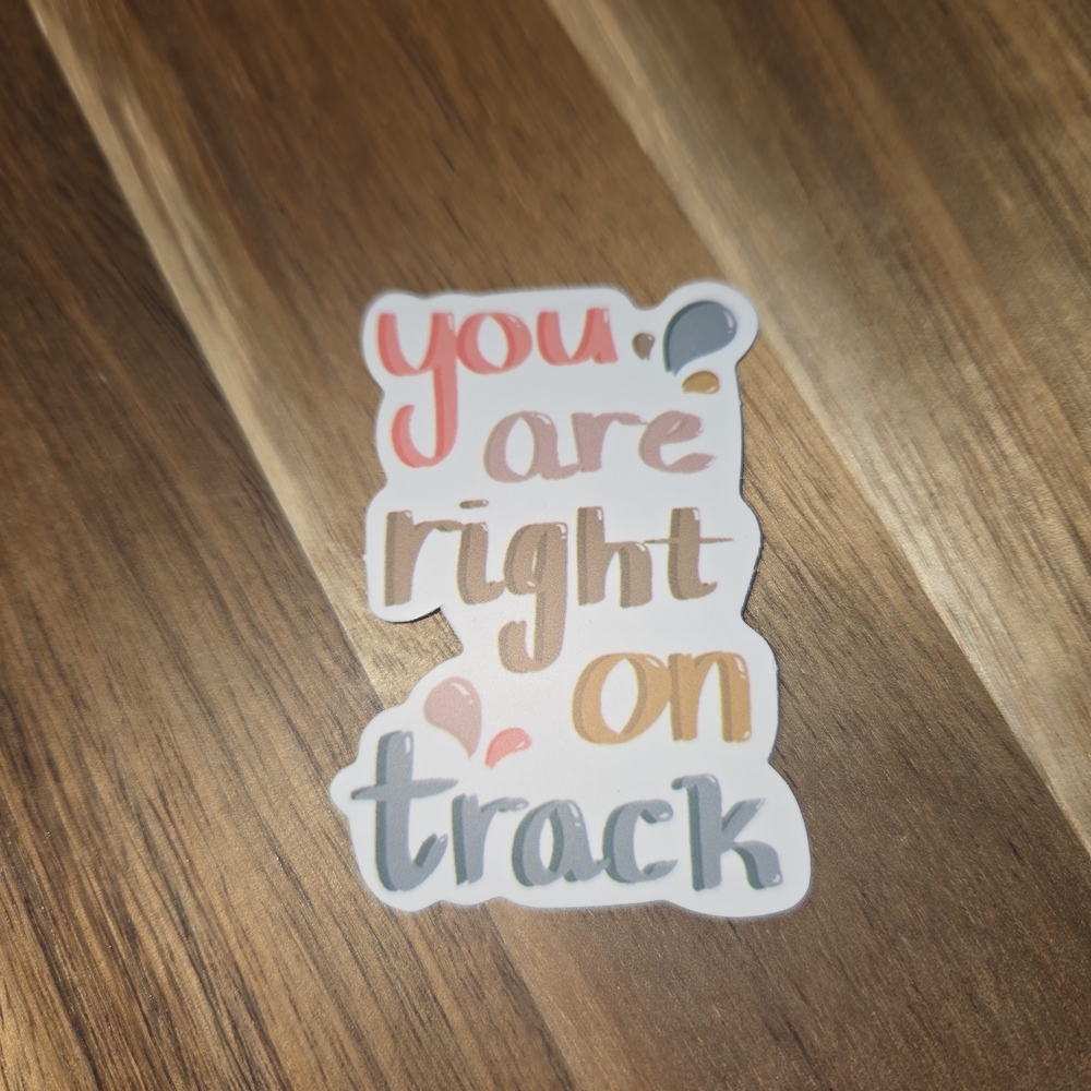 Inspirational Sticker with Multicolor Design